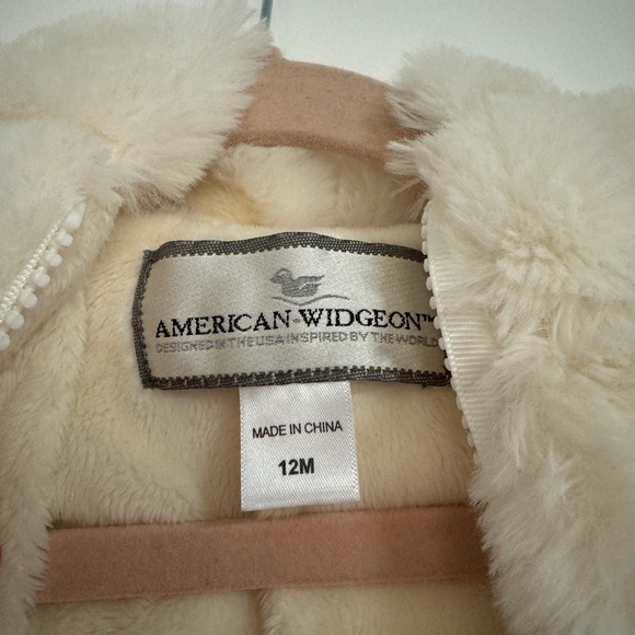 American Widgeon cream color girls 12 months faux fur coat - Picture 4 of 5